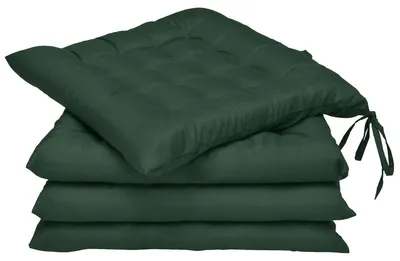 Produktbild von Sitzkissen Stuhlkissen Stuhlauflage - 4er Set - 40 x 40 cm - 5 cm dick - Mit Bändern - Für Esszimmerstühle und Gartenstühle