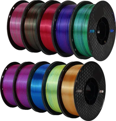 Zdjęcie produktu dla filament do drukarek 3D, Silk PLA, waga 10 kg, mieszany kolor 10 kg