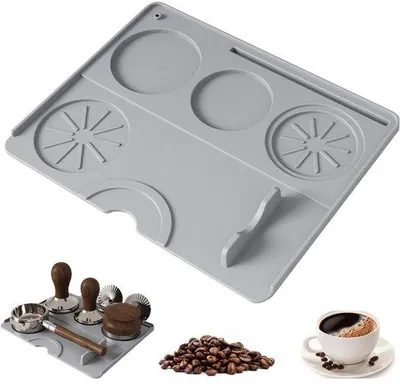 Produktbild von Silikon Espressotampermat, Antirutsch, Grau, Barista Zubehör
