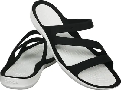 Zdjęcie produktu dla Crocs Swiftwater, Damski, Dorosły, Slajdy, Czarny, Biały, Monochromatyczny, 42 - 43