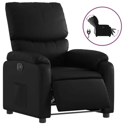 Produktbild von vidaXL Relaxsessel Elektrisch Schwarz Kunstleder