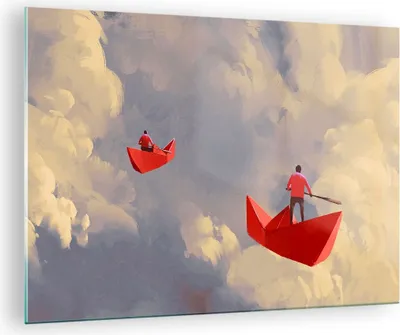 Produktbild von Bilder auf glas - Abstraktion modern - 70x50cm - Glasbilder - Wandbilder - Kunstdruck - zum Aufhängen bereit - Wanddekoration aus Glas - Glas Bilder - Wandbild auf Glas - Einteilig - GAA70x50-3832