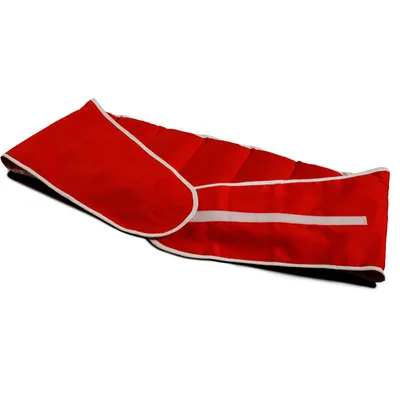 Produktbild von Leinsamenkissen 7-Kammer mit Gürtel & Klettverschluss - Länge ca. 135cm - kirschrot - Wärmekissen XXL Körnerkissen