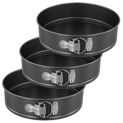 3er Set Springformen 28 cm, antihaftbeschichtet, schwarz