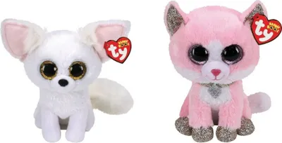 Produktbild von Ty - Stofftiere - Beanie Boo's - Phoenix Fox & Fiona Pink Cat