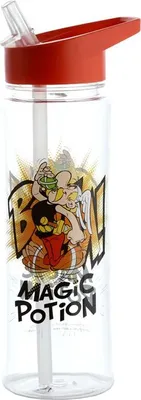 Produktbild von Wasserflasche Asterix Zaubertrank mit Strohhalm 550 ml Trinkflasche Asterix