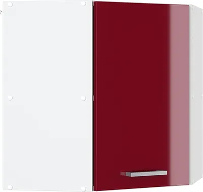 Produktbild von Vicco Eckhängeschrank R-Line, 57 cm, Bordeaux Hochglanz/Weiß