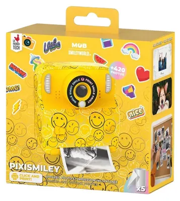 Productafbeelding van Mobility On Board Kindercamera Pixismiley, gele instantcamera