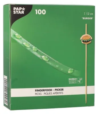 Produktbild von Snacksticks "Burger" 12 cm 100 Stück.
