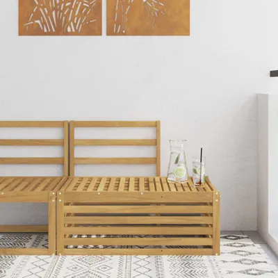 Produktbild von Möbel Outdoor-Sofagarnitur Weiß 91 x 63 x 73 cm Massivholz AkazieGartenstühle - Gartenstühle c8572