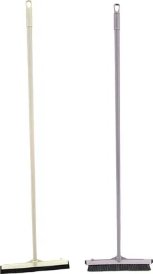 Produktbild von 12x Besen mit Gummilippe Reinigungsbesen Bodenwischer Multifunktionsbesen Gummiwischer Tierhaarbesen Haushaltsbesen