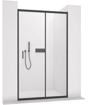 Obrázek produktu pro Sprchové posuvné dveře Orlano L/P - 5 mm - černá matná, transparentní sklo - 100x195 cm