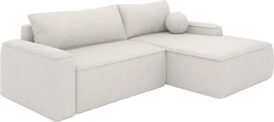 Produktbild von FEDVE Ecksofa OTATTI aus Bouclé-Stoff mit Schlaffunktion, Creme