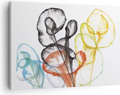 Produktbild von Bild auf Leinwand - Leinwandbild - Einteilig - Blumen Abstraktion Surrealismus - 70x50cm - Wand Bild - Wanddeko - Wandbilder - Leinwanddruck - Bilder - Wanddekoration - Leinwand bilder - AA70x50-4444