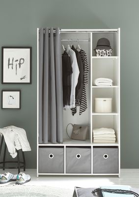 Kleiderschrank Holzschrank Schrank Kleideraufbewahrung Standschrank "Jill III"