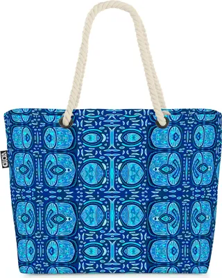 Produktbild von VOID Kultur Afrika Ethno Muster Strandtasche Shopper 58x38x16cm 23L XXL Einkaufstasche Tasche Reisetasche Beach Bag
