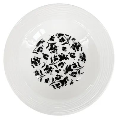 Obrázok produktu pre Porcelánový tanier na polievku Croft Velvet 23 cm – biely/čierny, od inspire