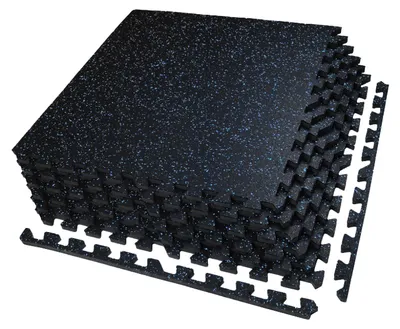 Imagen del producto de 6 piezas de suelo de goma antideslizante, 60x60x1,4 cm - Piezas de suelo de goma extra gruesas y robustas