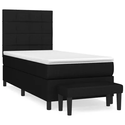 Produktbild von Boxspringbett mit Matratze Schwarz 80x200 cm Stoff