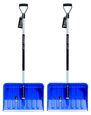 Produktbild von 2 Schneeschaufeln mit ergonomischem Griff - für kleine und große Schneemengen geeignet