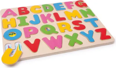 Produktbild von Small Foot 1479 Puzzle Buchstabenzuordnung aus Holz, bunt, 26-teilig (1 Set)