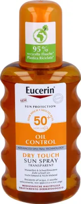 Produktbild von Eucerin Oil Control Sun Spray Transparent LSF 50+, 200 ml Öl