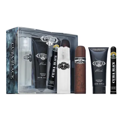 Obrázek produktu pro Cuba Original Cuba Black Set toaletní voda 100 ml + toaletní voda 35 ml + sprchový gel 200 ml + sprej po holení 100 ml