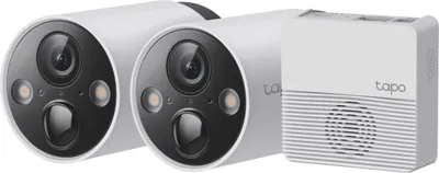 Produktbild von TP-Link Tapo C420S2, IP-Sicherheitskamera, Innen & Außen, Kabellos, Wand, Weiß, Glühbirne