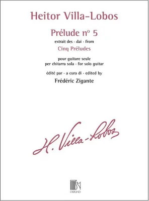 Produktbild von Prélude no.5pour guitare