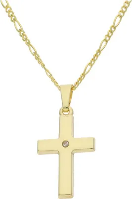 Produktbild von JuwelmaLux Kreuz Anhänger 333 Gold mit synth. Zirkonia JL14-02-0277