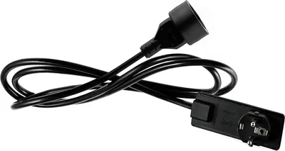 Image de Schulte EVOline Plug 01.553 Fiche plate 1.5 m avec prise d'accouplement blanc