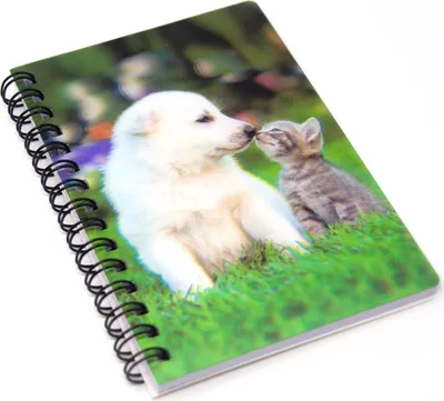 Produktbild von 3D Notizbuch - Katze und Hund - klein