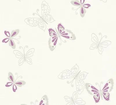 A pattern of butterflies on a plain background.