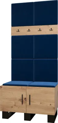 Produktbild von Garderobe ARTIN Set 4 mit gepolsterten Paneelen Industrial Design