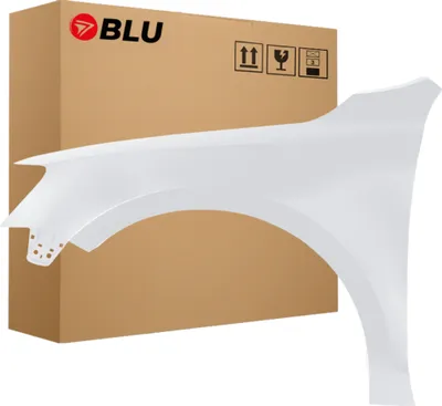 Zdjęcie produktu dla BLU Błotnik pasujący do VW Volkswagen Jetta VI 6 LB9Z Lewy Biały Weiß Silber Metallic | 2010-2018 | Przedni Przód | Lakierowany | Gotowy do montażu | Stal
