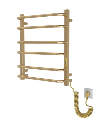 Produktbild von Elektrischer Badheizkörper 60x53 cm Gold Edelstahl timer 3h 104W unsichtbare Befestigung Luxus Designheizkörpern für Bad