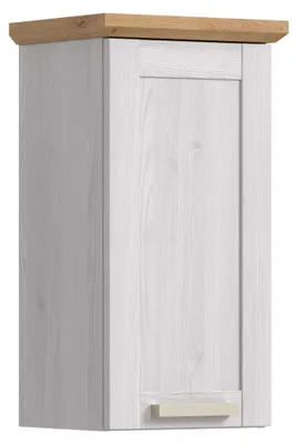 Obrázek produktu pro Nástěnná skříňka, rozměry 39 x 71 x 34 cm, materiál: sibiřský smrk a buk, s 1 dvířkem a 1 policí