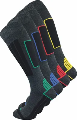 Produktbild von Gawilo Skisocken mit Polsterung Herren (4 Paar), Dunkelgrau / 43 - 46