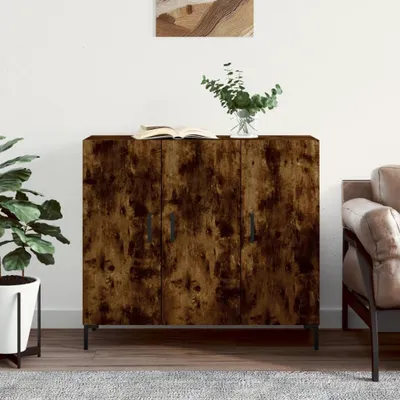 Obrázek produktu pro vidaXL Příborník Kouřový dub 90x34x80 cm Dřevěná konstrukce