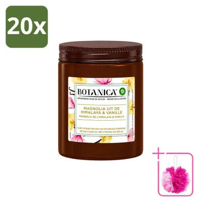 Productafbeelding van 20 x Botanica geurkaarsen van Air Wick, geur: vanille & magnolia - voordeelverpakking - 20 stuks