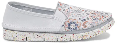Produktbild von Damen Sommer Mokassins aus Naturleder in Grau Weiß, Modell 3512W31005