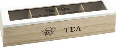 Immagine prodotto di Scatola di legno per bustine di tè - Portabustine di tè - 4 bustine di tè