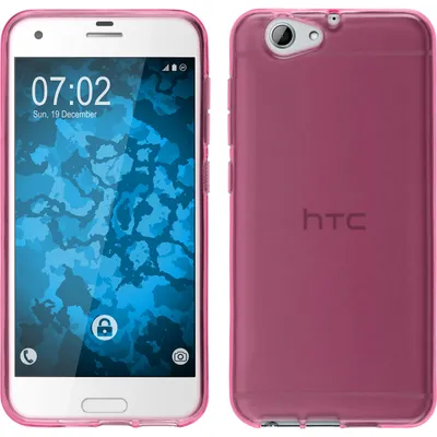 Produktbild von PhoneNatic Case kompatibel mit HTC One A9s - pink Silikon Hülle transparent Cover