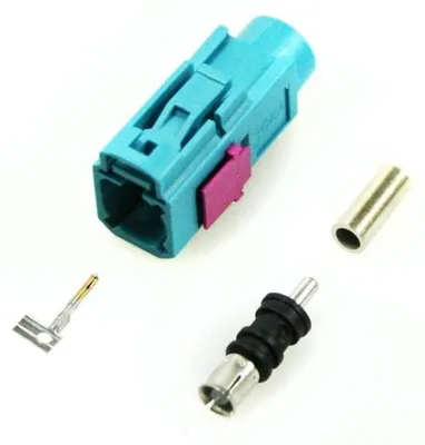 1x FAKRA Buchse - weiblich - uni - Buchsen Kontakt Pin Gehäuse Stecker Plug – Produktansicht