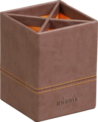 Produktbild von RHODIA Stifteköcher aus Kunstleder schokolade