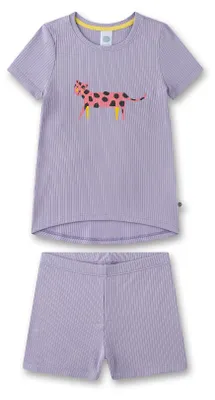 Produktbild von Sanetta Mädchen-Schlafanzug kurz lila Leopard 98