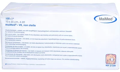 Image de Compresses non tissées 10x20 non stériles, 100 pcs KOM