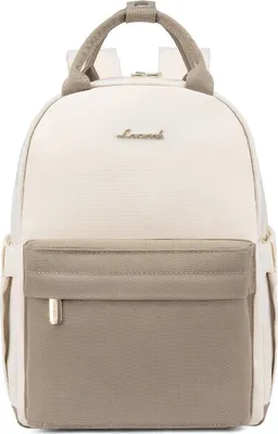 Zdjęcie produktu dla LOVEVOOK Mały plecak damski Wodoodporny mini plecak Stylowy 2 w 1 torebce Plecak Khaki 11 cali
