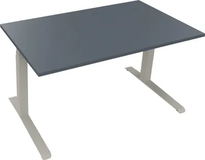 Produktbild von Sitz-/Stehtisch Kufe Doppels. Quad. B1400xT800xH645-1275 si/Lavagrau