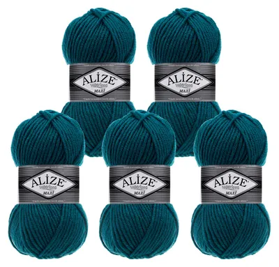 Strickgarn Strickwolle ALIZE SUPERLANA MAXI 212 petrol